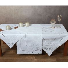 Χειροποίητο πετσετάκι nx001 (60cm x 60cm) λευκό 6978000002772 SilkFashion |  Τραπεζομάντηλα στο espiti