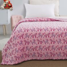 Κουβέρτα μονή φωσφορίζουσα Art 6148 160x220 Ροζ   Beauty Home |  Κουβέρτες Παιδικές στο espiti