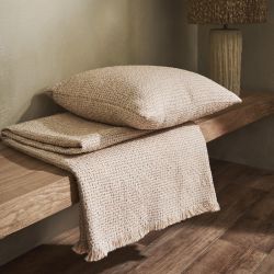 Ριχτάρι Πολυθρόνας 180x180cm GOFIS HOME  Quina Beige/Brick 238/03 |  Ριχτάρια στο espiti