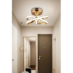 Stewehome Μοντέρνο LED Φωτιστικό Οροφής Χρυσό Μεταλλικό Σχέδιο 28x28x20 cm 986557 |  Οροφής στο espiti