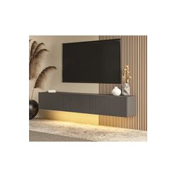 Stewehome Μοντέρνα επιπλο τηλεόρασης με φωτισμό LED ημέρας για τοίχο και τηλεόραση 150x31x29 cm 926132 |  Έπιπλα τηλεόρασης στο espiti