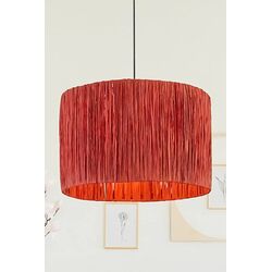 Stewehome Κρεμαστό Φωτιστικό Bohem Modern Με Φυσικό Χαρτί Ράφια Κόκκινο 35x60 cm 250439 |  Οροφής στο espiti