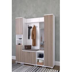 Stewehome Ντουλάπα εισόδου Λευκό 150x33x177 cm 892322 |  Καλόγεροι -Κρεμάστρες στο espiti