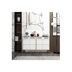 Stewehome Κονσόλα λευκής δρυός με πολλαπλές χρήσεις για σαλόνι μπάνιου και χώρο καφέ Καφέ 120x30x75 cm 435612 |  Βιτρίνες - Έπιπλα εισόδου στο espiti