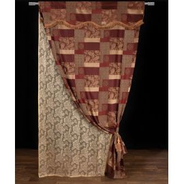 Κουρτίνα eleni (150cm x 280cm) με τούνελ Μπορντώ 6978000004426 SilkFashion |  Ετοιμες μονοχρωμες κουρτίνες στο espiti
