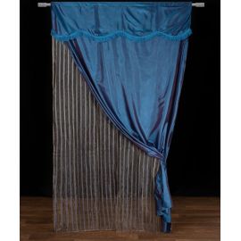 Κουρτίνα maria (150cm x 280cm) με τούνελ μπλέ 6978000004421 SilkFashion |  Ετοιμες μονοχρωμες κουρτίνες στο espiti