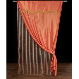 Κουρτίνα maria (150cm x 280cm) με τούνελ πορτοκαλί 6978000004423 SilkFashion |  Ετοιμες μονοχρωμες κουρτίνες στο espiti