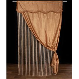 Κουρτίνα maria (150cm x 280cm) με τούνελ χρυσή 6978000004420 SilkFashion |  Ετοιμες μονοχρωμες κουρτίνες στο espiti