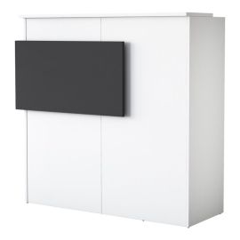 Γραφείο reception Triana pakoworld μελαμίνης λευκό-ανθρακί 110x40x110εκ |  Reception γραφείου στο espiti