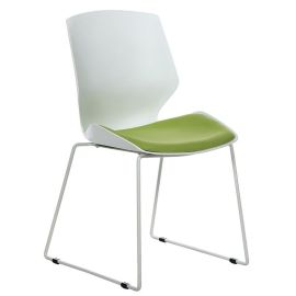 Καρέκλα γραφείου επισκέπτη Genuine pakoworld PP λευκό-πράσινο |  Καρέκλες γραφείου επισκέπτη στο espiti