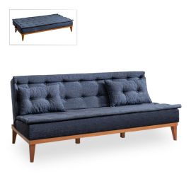 Καναπές - κρεβάτι Veron Megapap τριθέσιος υφασμάτινος χρώμα σκούρο μπλε 180x80x78εκ. |  Καναπέδες στο espiti