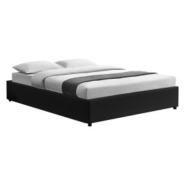 Κρεβάτι διπλό Circe pakoworld PU μαύρο με αποθηκευτικό χώρο 150x200εκ |  Κρεβάτια στο espiti