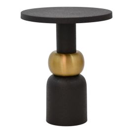 Βοηθητικό τραπέζι Enville Inart μαύρο-χρυσό μέταλλο Φ51x62.5εκ |  Τραπεζάκια βοηθητικά στο espiti