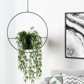 Βάση - ζαρντινιέρα κρεμαστή μεταλλική για φυτά εσωτερικού και εξωτερικού χώρου χρώμα μαύρο Φ30εκ. |  Διακοσμητκά στο espiti