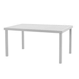Τραπέζι Kliton  pakoworld αλουμινίου λευκό 150x80x74εκ |  Τραπέζια κήπου στο espiti