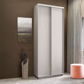 Ντουλάπα Συρόμενη Diamont Λευκό 100x45x220cm AlphaB2B |  Ντουλάπες ρούχων στο espiti