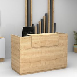 Γραφείο reception Lemmon Megapap χρώμα φυσικό οξιάς 120x70x110εκ. |  Reception γραφείου στο espiti