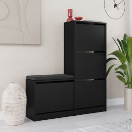 Παπουτσοθήκη μελαμίνης Dude Megapap χρώμα μαύρο 104,8x26x118,5εκ. |  Παπουτσοθήκες στο espiti