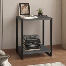 Κομοδίνο Gina Megapap χρώμα ανθρακί - μαύρο 39x30x48εκ. |  Κομοδίνα στο espiti