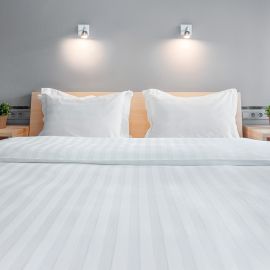 Beauty Home Παπλωματοθήκη King Size ξενοδοχείου Silky Percal Pennie Art Ε1027 250TC Satin Stripe 100% Cotton Λευκό 270x250+30       |  Υπνοδωμάτιο στο espiti