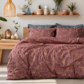 Beauty Home Σετ πάπλωμα υπέρδιπλο Art 12210 Indra 100% Βαμβακοσατέν 300tc 220x240 Σάπιο μήλο       |  Παπλώματα Υπέρδιπλα στο espiti