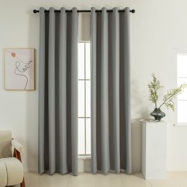 Beauty Home Κουρτίνα Full Blackout σκίασης με 8 κρίκους Soft Art 8391 Grey-11 140x270 Γκρι       |  Ετοιμες κουρτίνες με σχέδιο στο espiti