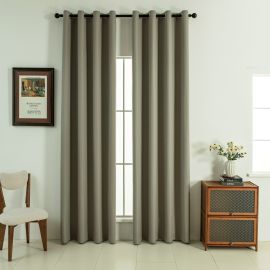 Beauty Home Κουρτίνα Full Blackout σκίασης με 8 κρίκους Soft Art 8391 Light Beige-C3 140x270 Μπεζ       |  Ετοιμες κουρτίνες με σχέδιο στο espiti