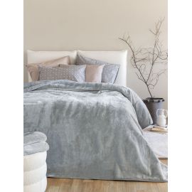 Κουβέρτα Βελουτέ 240x260 DREAM VELOUR/4 ASH Palamaiki |  Κουβέρτες Βελουτέ Υπέρδιπλες στο espiti