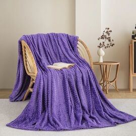 ΚΟΥΒΕΡΤΑ  FLEECE ΥΠΕΡΔΙΠΛΟ 220X240 ADAM HOME (550)  PURPLE(73) |  Κουβέρτες fleece Υπέρδιπλες στο espiti