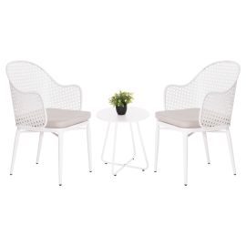 ΣΕΤ LOUNGE 3TMX ΕΞ.ΧΩΡΟΥ OREGO HM21107.02 ΑΛΟΥΜΙΝΙΟ & ΜΕΤΑΛΛΟ ΣΕ ΛΕΥΚΟ |  Σαλόνια κήπου στο espiti
