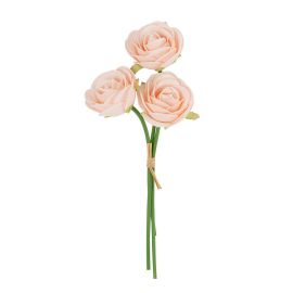 Beauty Home Μπουκέτο με 3 αφρώδη τριαντάφυλλα ροζ ø7×26.5cm       |  Λουλούδια στο espiti