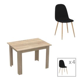 Τραπεζαρία Manka-Bella pakoworld σετ 5τεμ σε sonoma απόχρωση 110x80x70εκ |  Σετ τραπεζαρίες στο espiti