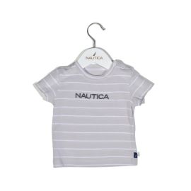 Nautica Des.15 T-Shirt  Jersey Organic Γκρι Ριγέ 86cm 12-18 μηνών |  Βρεφικά Σετ κούνιας στο espiti