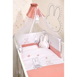 Miffy Σετ 9τ Des.62  Προίκας  Σομόν με Μεταλλικό Σίδερο Κουνουπιέρας αξίας 23€ |  Βρεφικά Σετ κούνιας στο espiti