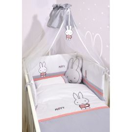 Miffy σετ 9τ Des.65 Προίκα Γκρι με Μεταλλικό Σίδερο Κουνουπιέρας αξίας 23€ |  Βρεφικά Σετ κούνιας στο espiti