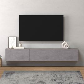 Έπιπλο τηλεόρασης επιτοίχιο Palm Megapap χρώμα γκρι ρετρό 180x32x30εκ. |  Έπιπλα τηλεόρασης στο espiti