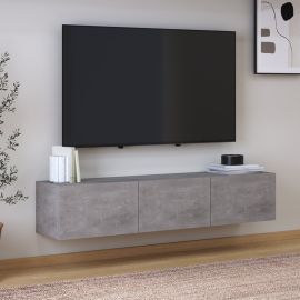 Έπιπλο τηλεόρασης επιτοίχιο Palm Megapap χρώμα γκρι ρετρό 150x32x30εκ. |  Έπιπλα τηλεόρασης στο espiti
