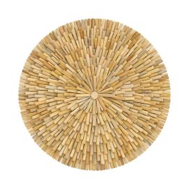 Διακοσμητικό τοίχου Decofy Inart drift ξύλο σε φυσική απόχρωση Φ80x5εκ |  Διακόσμηση τοίχου στο espiti