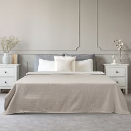 Beauty Home Κουβέρτα υπέρδιπλη Stripe ζακάρ Art 11172 230x270 Άμμου       |  Υπνοδωμάτιο στο espiti