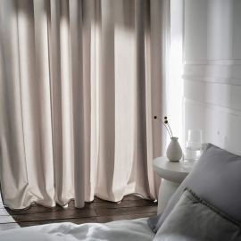 Κουρτίνα με σιρίτι 140x280cm GOFIS HOME  Winter Water Grey 711/34 |  Ετοιμες μονοχρωμες κουρτίνες στο espiti