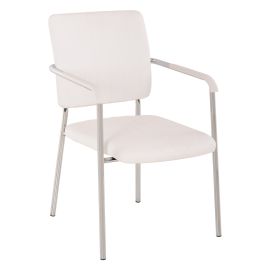 ΚΑΡΕΚΛΑ QUESTA ΜΕ ΜΠΡΑΤΣΑ HM1070.02 ΛΕΥΚΗ 56,5x59x85 cm |  Καρέκλες γραφείου επισκέπτη στο espiti