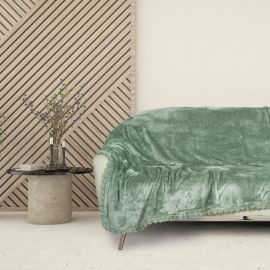 DAS HOME ΚΟΥΒΕΡΤΑ FLEECE 130Χ170 1184 DARK MINT |  Κουβέρτες Καναπέ στο espiti