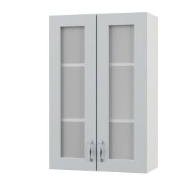 Modest Πάνω Ντουλάπι-Βιτρίνα Γκρι 60x30x92εκ AlphaB2B |  Ντουλάπια στο espiti