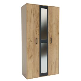 Ντουλάπα Viva 2D Χρυσό Δρυς-Γραφίτης 120x50x209cm AlphaB2B |  Ντουλάπες ρούχων στο espiti