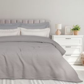 DAS HOME ΚΟΥΒΕΡΤΑ ΠΙΚΕ 240X260 0496 GREY |  Κουβέρτες Βαμβακερές Υπέρδιπλες στο espiti