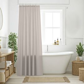 DAS HOME ΚΟΥΡΤΙΝΑ ΜΠΑΝΙΟΥ 200X180 0808 TAUPE |  Κουρτίνες Μπάνιου στο espiti