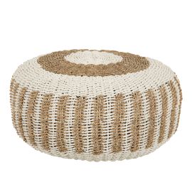 ΠΟΥΦ ΣΚΑΜΠΟ SARONI HM7851.01 SEAGRASS ΣΕ ΦΥΣΙΚΟ-ΛΕΥΚΟ ΧΡΩΜΑ Φ60x35Yεκ. |  Σκαμπώ στο espiti
