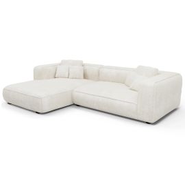 ΚΑΝΑΠΕΣ ΓΩΝΙΑ (ΑΡΙΣΤΕΡΗ) 3-ΘΕΣΙΟΣ GRACE HM3280.02L ΛΕΥΚΟ ΥΦΑΣΜΑ 252x160x70-90Υεκ |  Καναπέδες γωνιακοί στο espiti