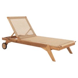 ΞΑΠΛΩΣΤΡΑ ΚΙΚΙ HM6359 TEAK ΞΥΛΟ ΚΑΙ ΣΧΟΙΝΙ P.E. ΣΕ ΠΛΕΞΗ 200x80x99Υεκ. |  Ξαπλώστρες - Καρέκλες Παραλίας στο espiti