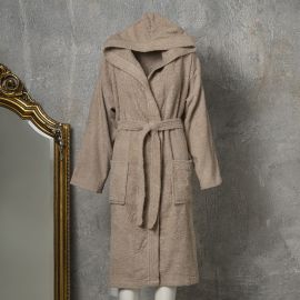 ΜΠΟΥΡΝΟΥΖΙ ΕΝΗΛΙΚΩΝ LIBERTY BEIGE XLARGE XL MELINEN |  Μπουρνούζια στο espiti